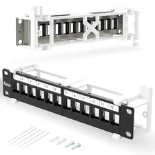 Patch Panel 12 Port【EC Listed】 Wall Mount Included 89D Bracket Vertical or Ho...