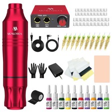 Tattoo Gun Tattoo Kit for Beginners Complete Set,Tattoo Practice Starter kit ...