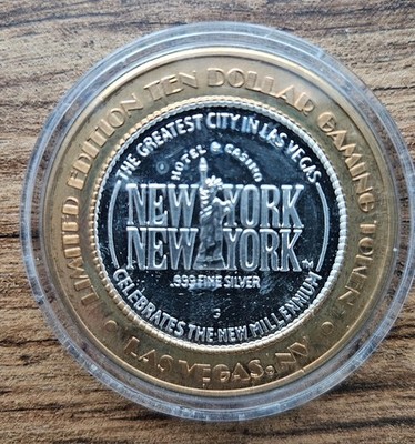 New York New York Casino Grand Opening Token .999 Fine Silver – January 3, 1997