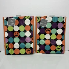 HALLOWEEN Hallmark Reusable Tote Bag 10" x 13” x 7” Pumpkins & Dots-2