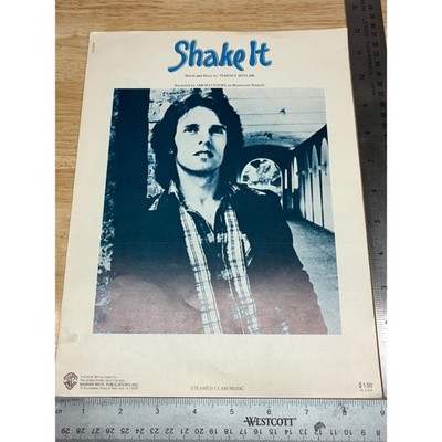 Vintage 1979 Ian Matthews Shake It Sheet Music Terence Boylan 70s Pop