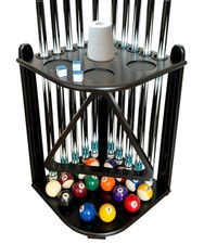 Corner Pool Cue Holder Rack Hold 10 Cue Sticks  Billiard Table Accessories. ...
