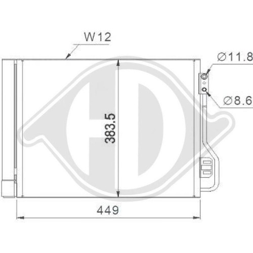 1X Kondensator, Klimaanlage Diederichs DCC1686 Passend FüR Smart-image