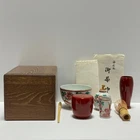 Japanese Tea ceremony Chabako Handy Tea-things Female mulberry Box Set Matcha