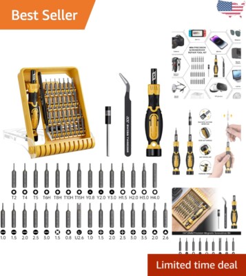 Stylish and Efficient - Magnetic Screwdriver Kit with 360° Rotating Handle Cap