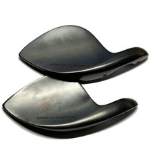 2x 4/4 Violin Chinrest Words Logo Laser Carving Ebony Wood Chinrest