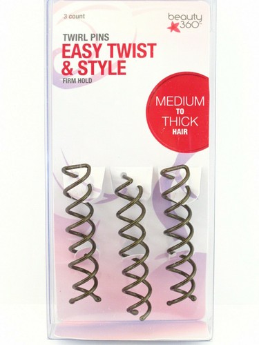 BEAUTY 360 TWIRL PINS - 3 PCS. (55110) - 第 1/2 張圖片