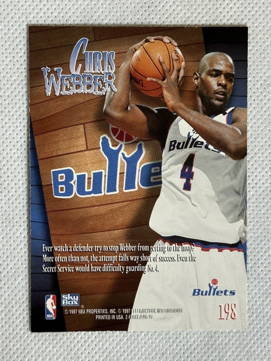 1996-97 SkyBox Z Force Chris Webber #198 Zuperman Basketball