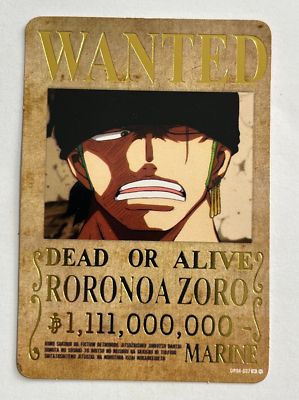 2024 ONE PIECE Card Game TCG #367 RORONOA ZORO WANTED Peru Edition