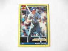 1991 TOPPS Wax Box Bottom ROBIN YOUNT # P Baseball Card-