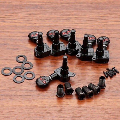 6Pcs Skull Button Tuning Pegs Keys Tuner Machine Heads Knob Guitar Part - Picture 5 of 8