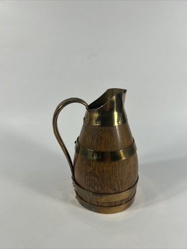 Gerard Lafitte Meilleurs d'Ouvrier de France Brass Oak Barrel Pitcher 1933 - Picture 4 of 7