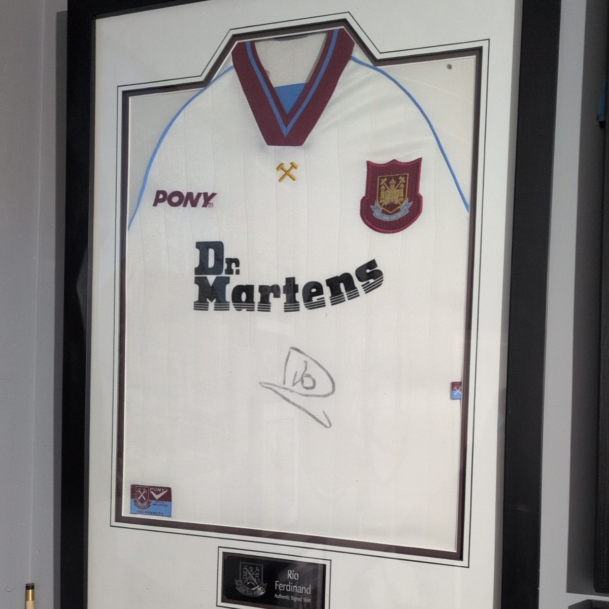 signed Rio Ferdinand west ham shirt | eBay UK