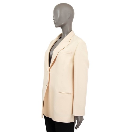 67365 auth VALENTINO beige silk & wool Blazer Jacket 44 L - 第 3/6 張圖片
