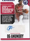 OG ANUNOBY ROOKIE AUTO BLUE 36/99 CHRONICLES 2017-18 TORONTO RAPTORS