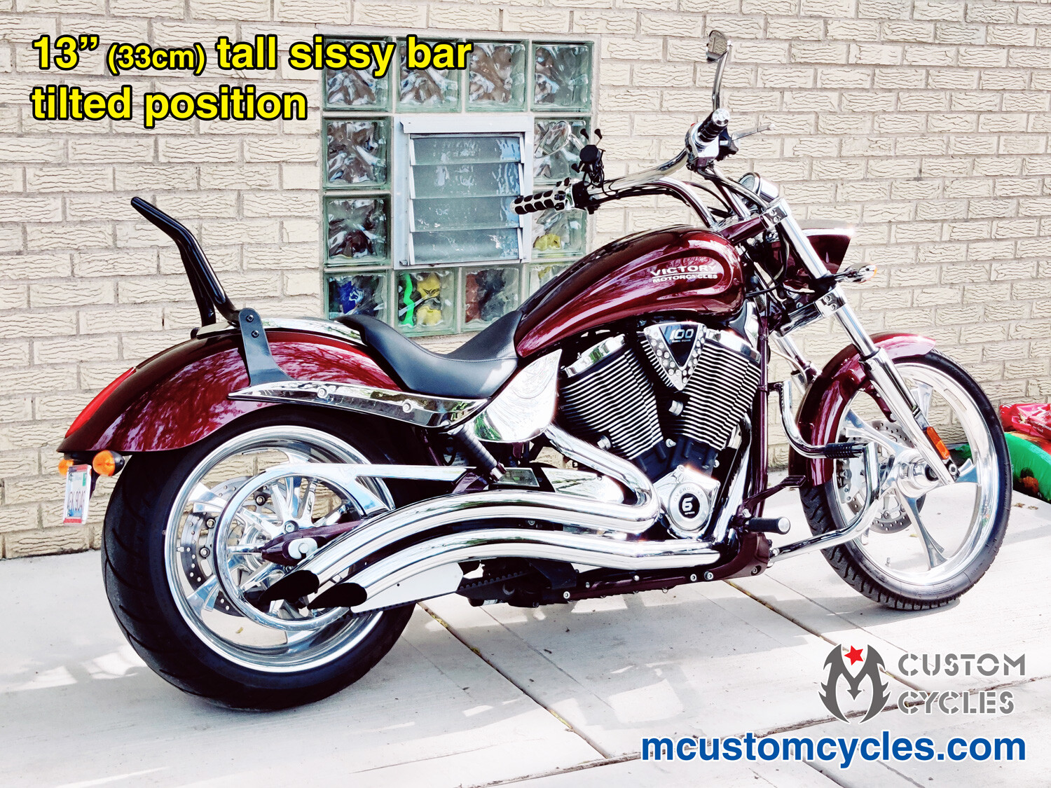 13" (33cm) Victory Jackpot Sissy Bar Passenger Backrest eBay