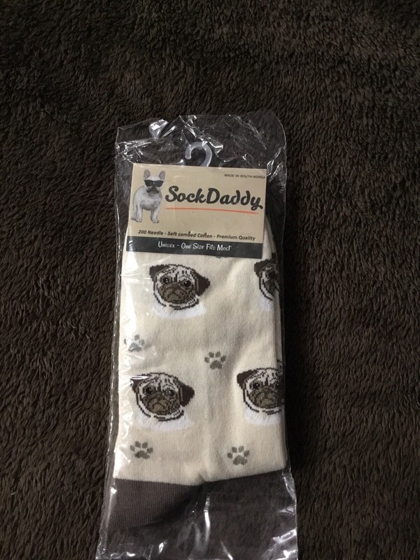 Sock Daddy Pug Unisex Novelty Pet Lover Dog Socks 1 Pair