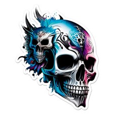 Tribal Skulls Vinyl Decal Sticker Indoor Outdoor 3 Sizes 11211