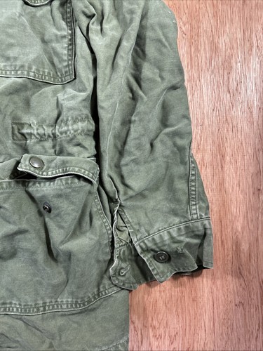 Abrigo Militar Para Hombre Pequeño Largo Verde Con Capucha De Colección 1964 USAF OG 107 Chaqueta de Campo - Imagen 5 de 16