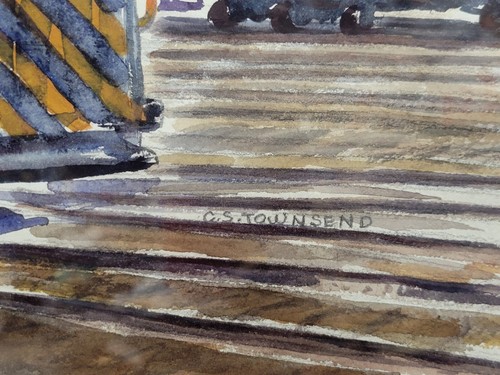 Original Aquarell Gemälde C.S. Townsend L&N RR Railyard Art New Albany IN - Bild 7 von 13