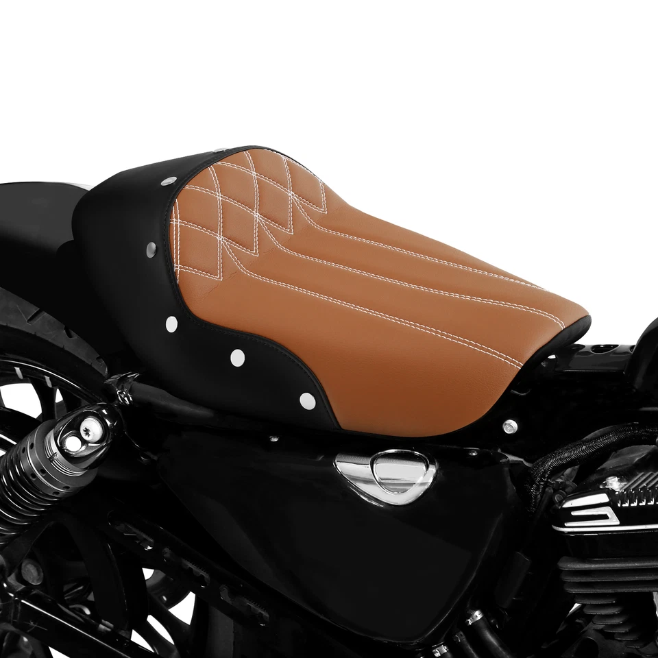 Asiento individual para conductor individual apto para Harley Sportster XL 883 1200 2010-2022 Foto 3 de 4