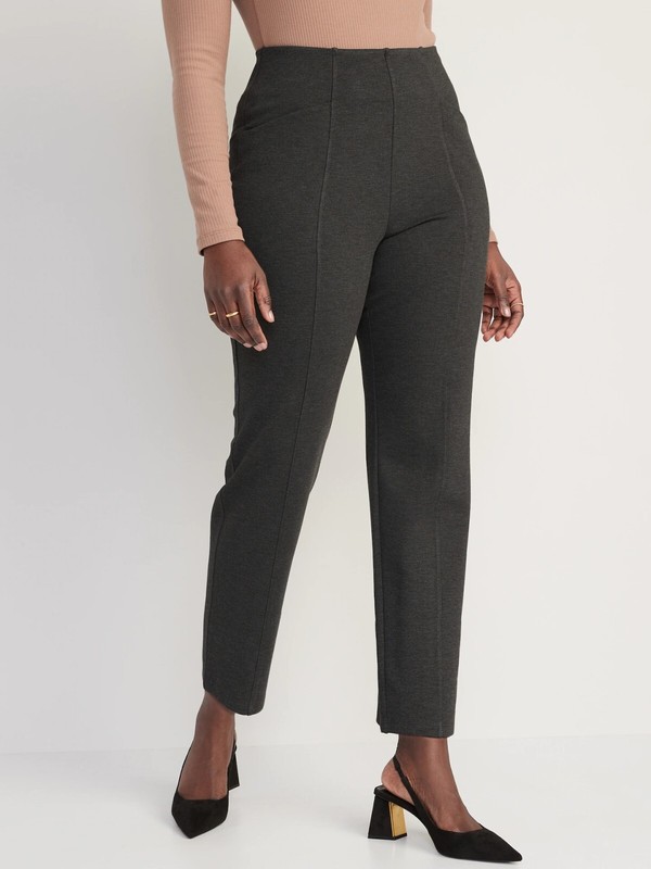 New Extra High-Waisted Stevie Straight Taper Ankle Pants for Women Size XL
