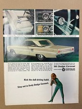 Publicité imprimée 1965 : Dodge Coronet 500 2 portes '66 - Chrysler 1966 - 13 x 10 LIRE