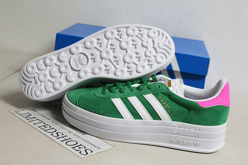 adidas gazelle silver green womens Adidas Gazelle Bold Green Lucid Pink