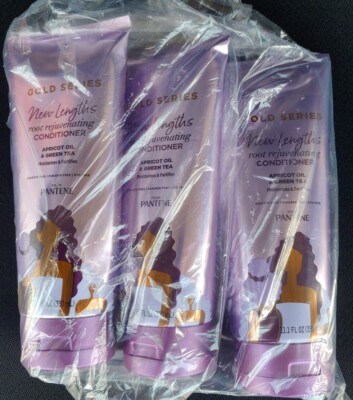 3 Pantene Gold Series New Length Root Rejuvenating Apricot Green Tea Conditioner