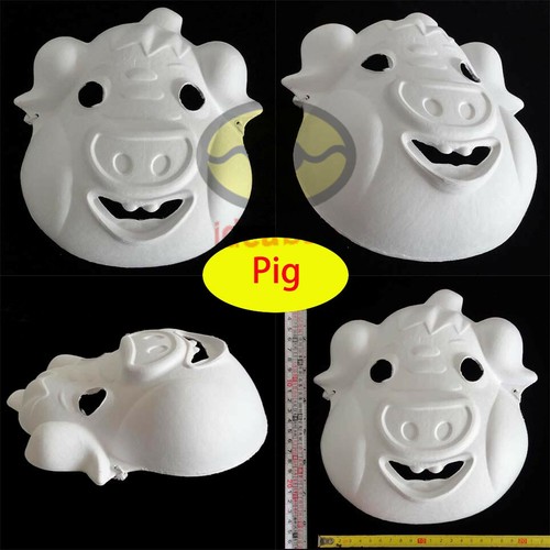 DIY Unpainted Mardi Gras Venetian White Blank Masquerade Paper Pulp Costume Mask - Picture 19 of 50