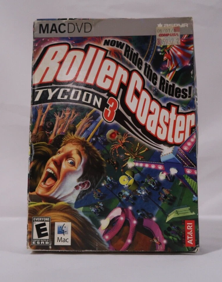 RollerCoaster Tycoon 3 (Apple, 2005) Brand New Sealed Rough Box - Image 3 of 4