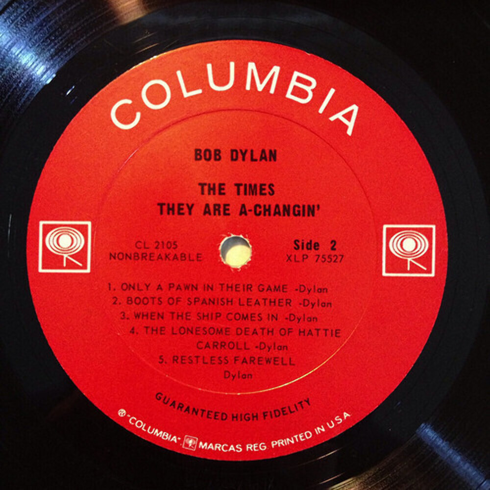 Bob Dylan - The Times They Are A-Changin' (LP, Album, Mono