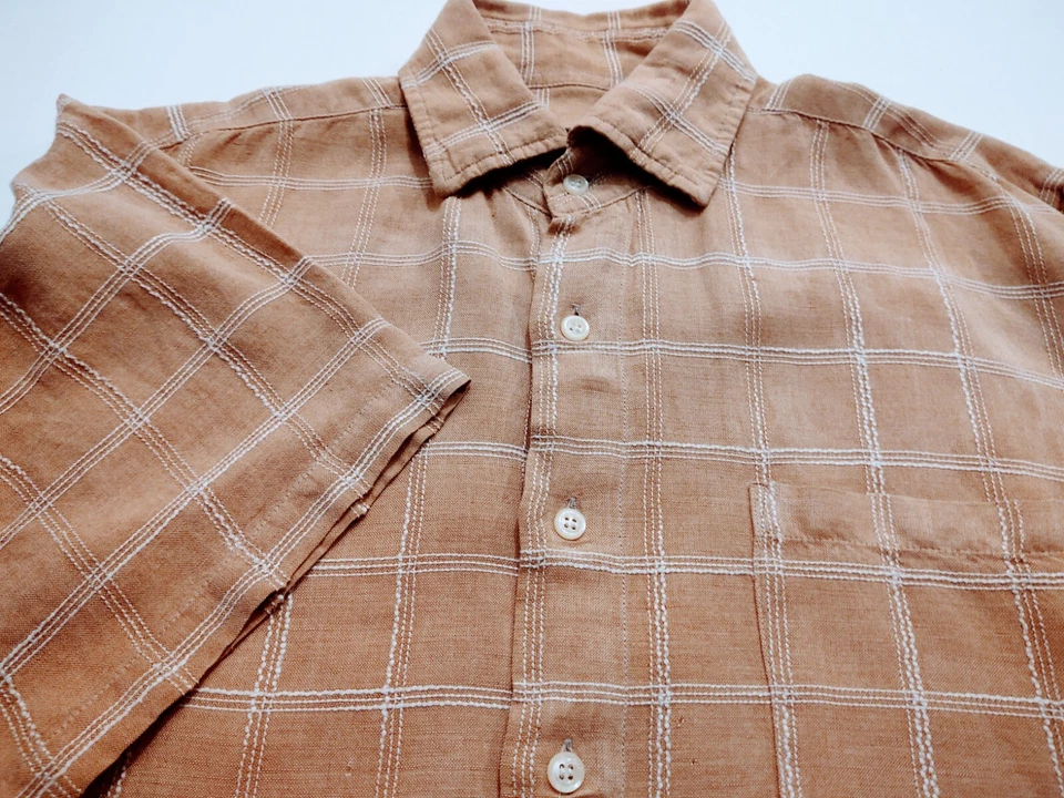 KENZO HOMME Uomo Men's Button Front 100% Cotton (XL) Brown S/S Shirt - Image 2 of 4