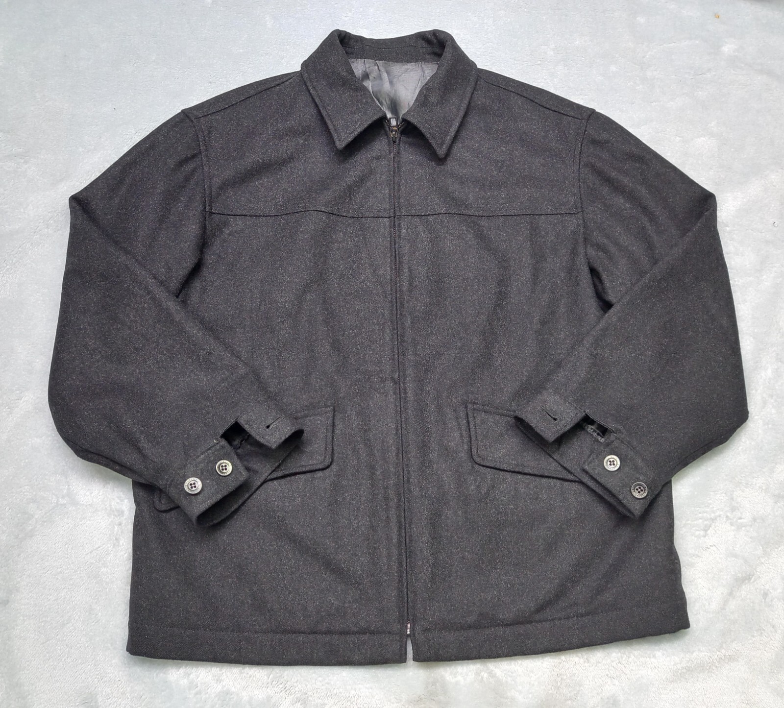 Cappotto giacca bomber invernale lana uomo nero Yves Saint Laurent YSL vintage taglia L