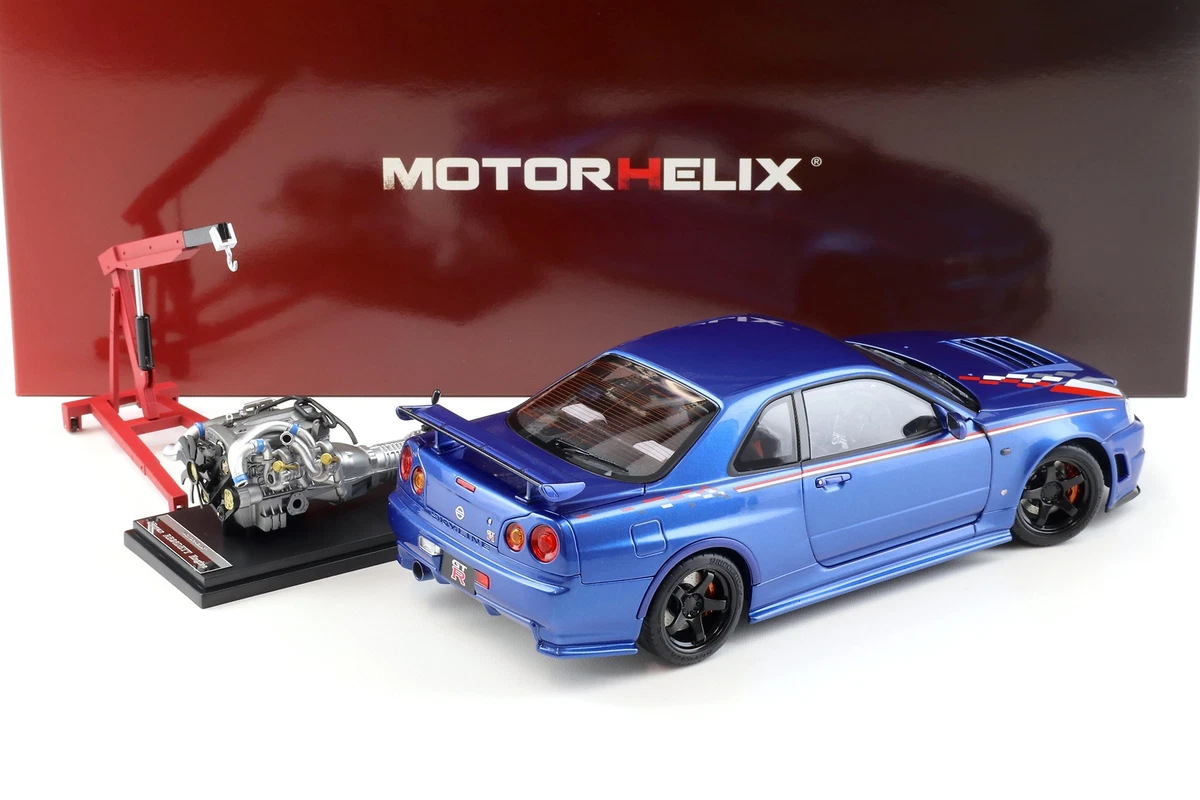 MOTORHELIX MH 1:18 Nissan GTR R34 NISMO CRS patterned alloy