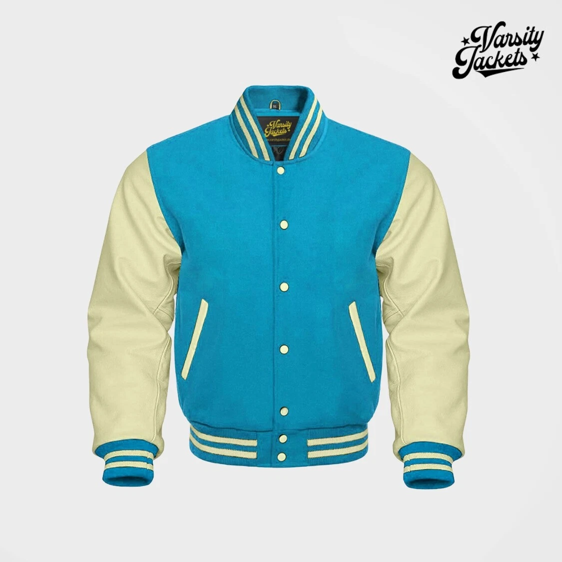 Louis Vuitton Sky Blue Varsity Jacket (Custom