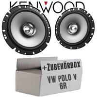 Kenwood Lautsprecher FüR Vw Polo 6R Front Heck TüR Boxen 16Cm Koax Auto Kfz Set