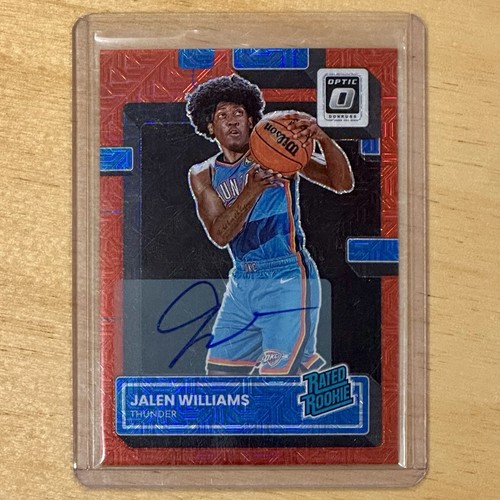 Jalen Williams 2022-23 Donruss Optic Choice Red Mojo Auto RC #235 ON CARD AUTO - Picture 3 of 4