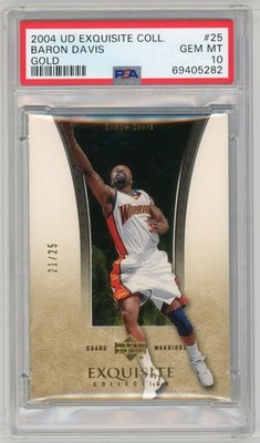 BARON DAVIS 2004 EXQUISITE GOLD FOIL PSA 10 POP 1