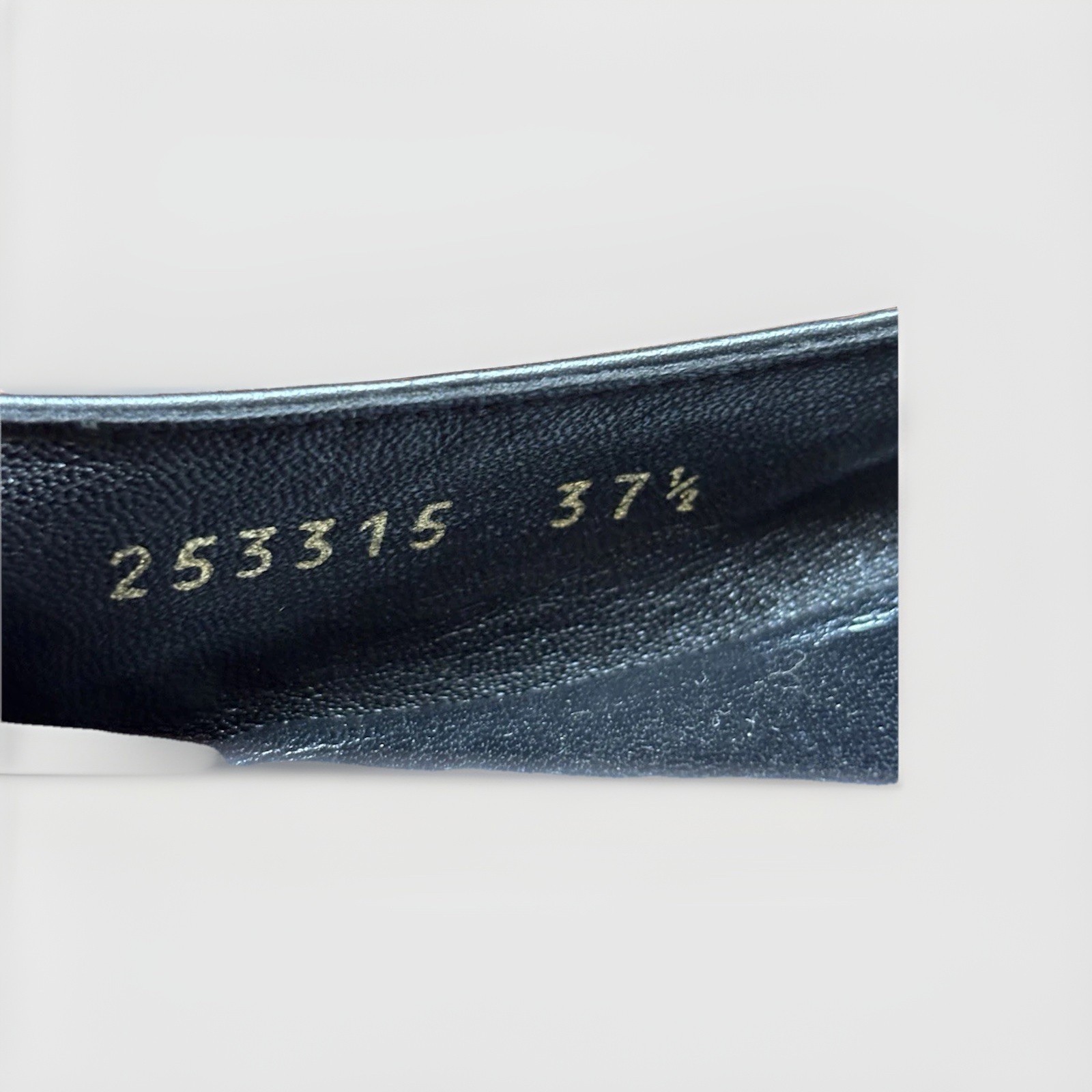 Gucci GG Monogram Black Leather Women’s Flats Italy 37.5 (US 7) 253315 thumbnail 9