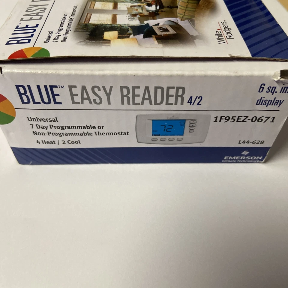 Emerson Blue Easy Reader 7 Day Programmable Thermostat  with Large Display - Image 4 of 4