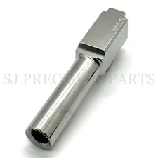 SJPrecisionParts Barrel Glock 26 9mm Flush Cut Stainless Steel Polished Steel