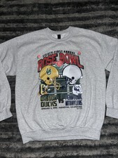 Gildan sweater 1995 Rose Bowl Oregon Vs Penn State Gray Donald Duck Large NCAA