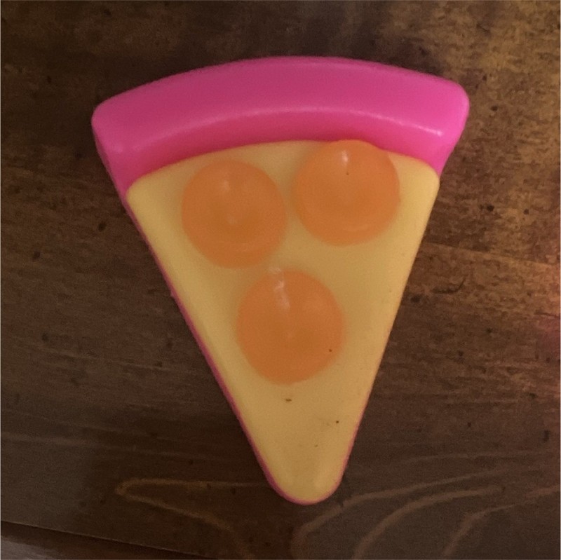 Needoh Squishy Pizza Slice Pretend Play Kitchen Food Accessory, Multicolored