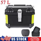 57L Motorcycle Top Case Tail Box Waterproof Luggage Trunk Storage + Bottom Plate