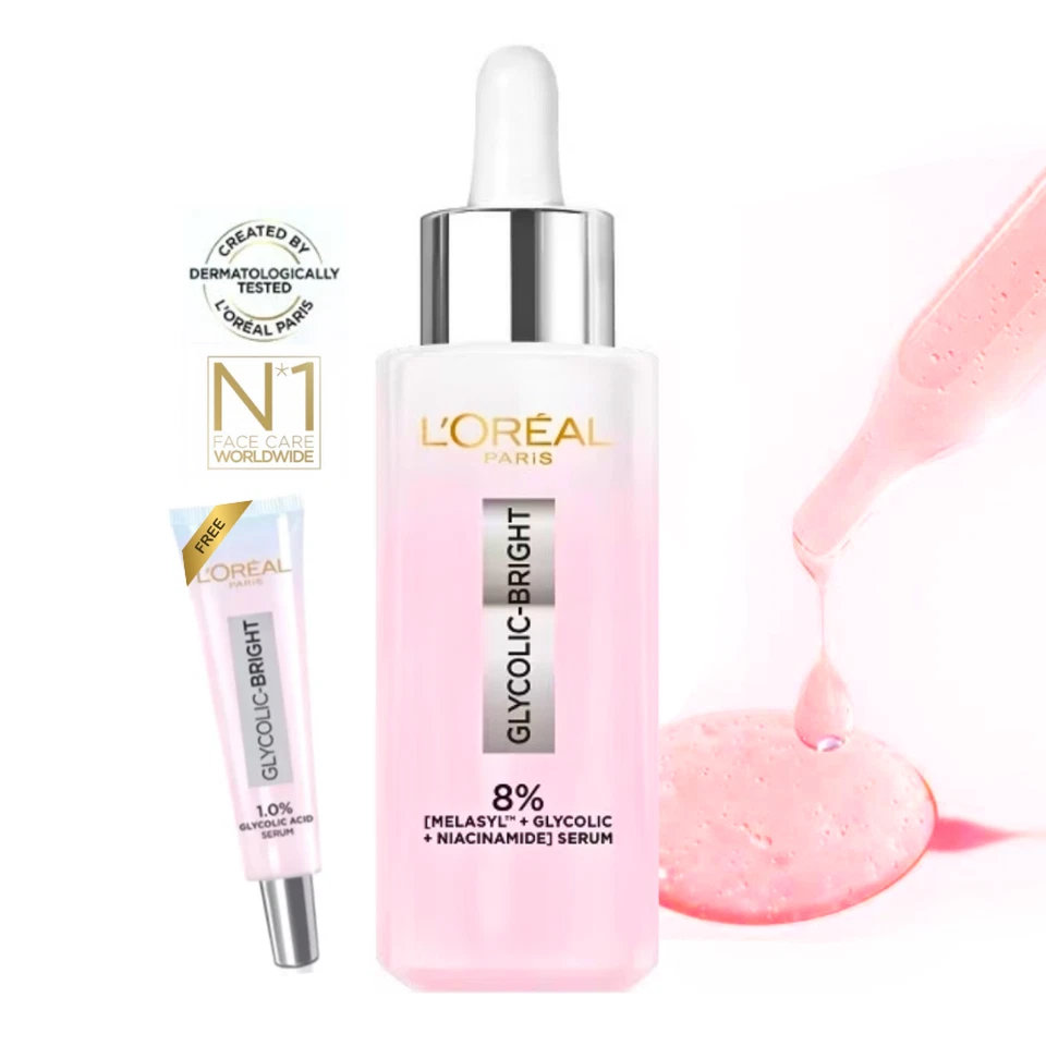 LOREAL Glycolic Bright Serum Melasyl Glow Anti-Dark Spots Post-Acne Brightening - Image 2 of 4