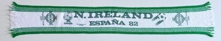 Official Northern Ireland 1982 World Cup Scarf Spain Armstrong Windsor Park Rare
