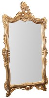 Biscottini Barock Wandspiegel Holz Blatt Gold Antik 68X122 Cm