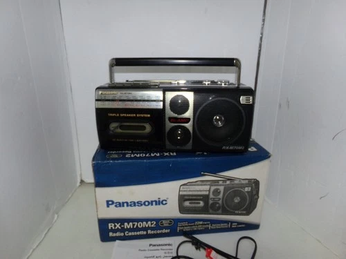 Vintage PANASONIC Radio Cassette Recorder RX-M70M2 w/original box