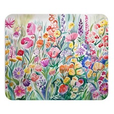 Floral Botanical Mouse Pad Watercolor Desk Mat Non-Slip Rubber Base Office Wo...